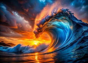 Captivating Low Light Photography of a Shockwave in Motion, Showcasing Vibrant Colors and Dynamic Energy in a Darkened Atmosphere
