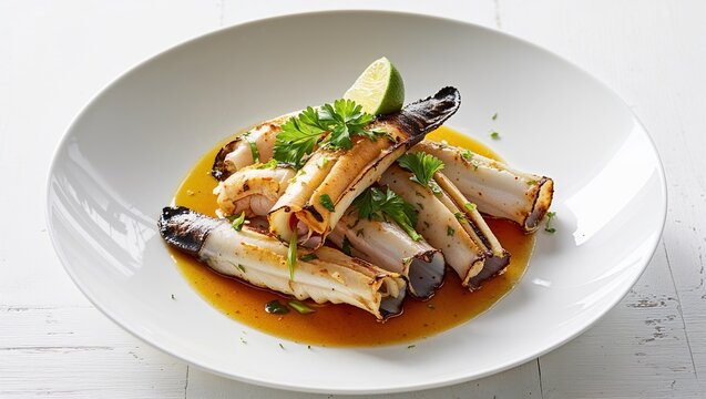 tripang with lemon vegetables