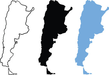 vector illustration of argentina map