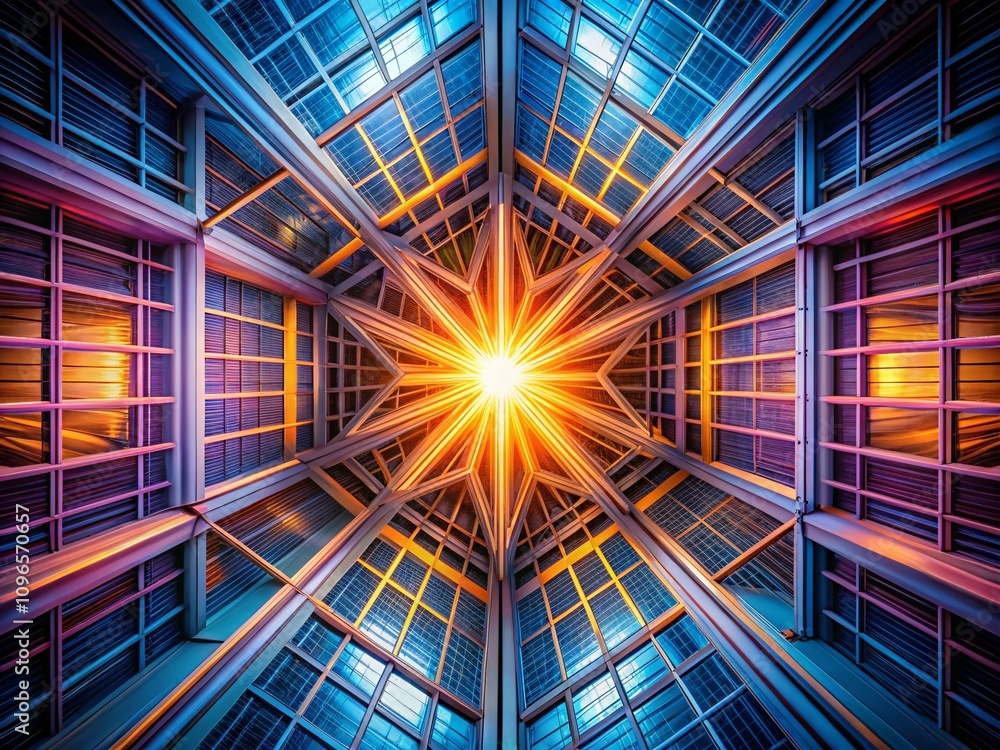 Aufkleber captivating minimalist photography of an abstract structure in an unstable state, featuring dynamic 