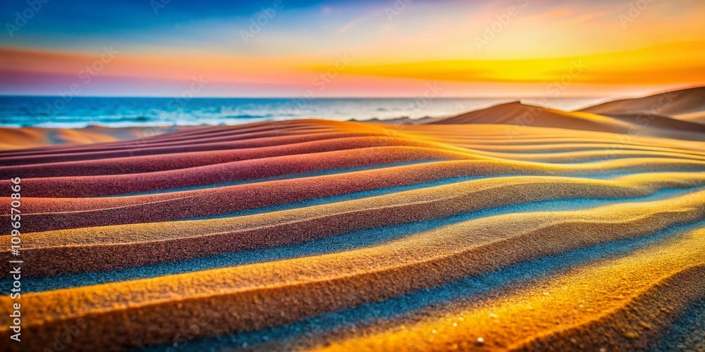 Poster captivating minimalist photography of colorful sand layers showcasing nature's artistic patterns in 