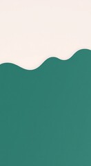 Abstract background with soft, wavy,  transition between teal and cream colors.