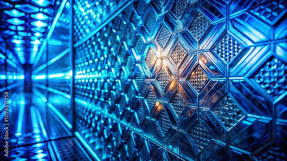 Poster captivating neon reflective blue texture background for modern design and art projects, perfect for 