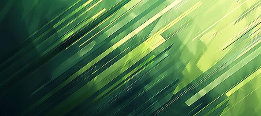 Naklejka premium Radiant Luminous Green Backdrop Featuring Intricate Geometric Designs with a Futuristic Abstract Aesthetic
