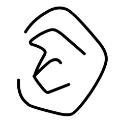 Hand drawn ear line