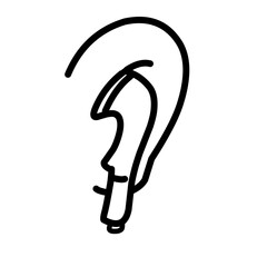 Hand drawn ear line