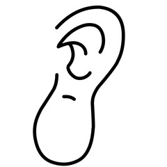 Hand drawn ear line