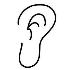 Hand drawn ear line
