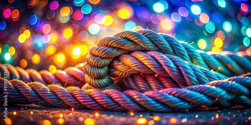 Poster Captivating Rope Spiral Background with Bokeh Effect: A Unique Blend of Texture and Depth for Stunning Visuals in Creative Projects and Designs