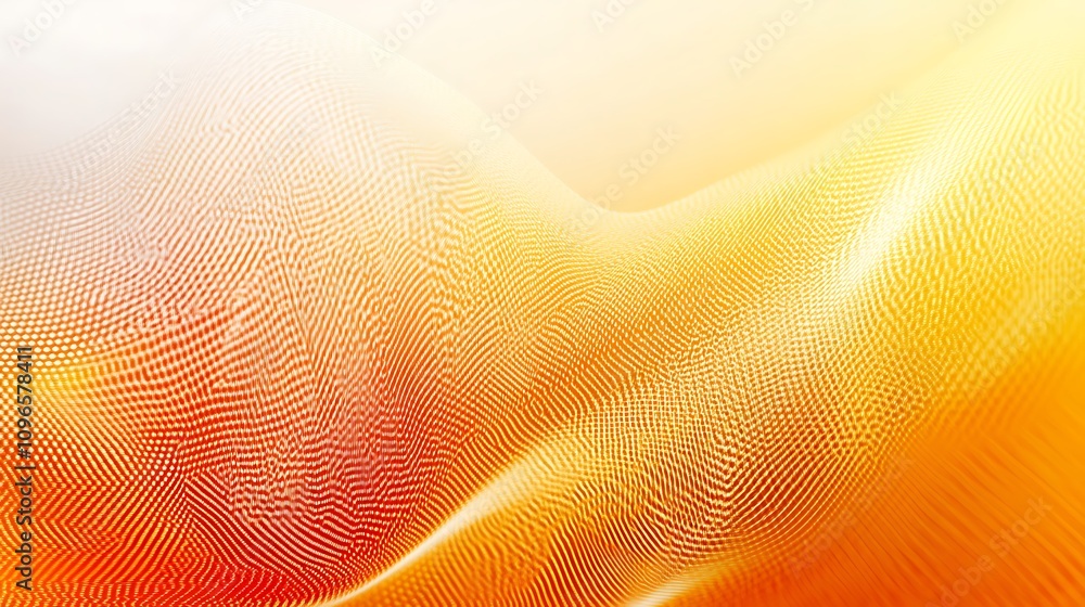 Aufkleber abstract waves in warm orange and yellow tones create a dynamic, flowing visual effect.
