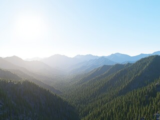 Fototapeta premium Majestic Mountain Range Sunrise