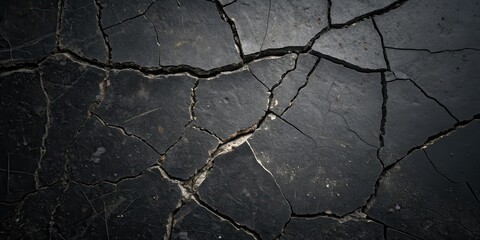 Obraz premium Dark Cracked Surface Texture A High-Resolution Image for Design Projects