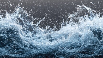water splashes over transparent background