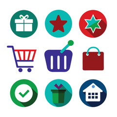 E-commerce Icon Set for Online Store and Business Tools in Modern Style