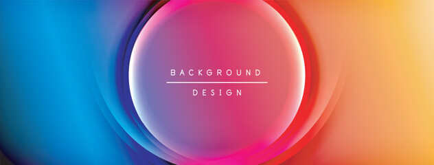 Bright rainbow style color gradient with curve round shape line background. Vector Illustration For Wallpaper, Banner, Illustration, landing page