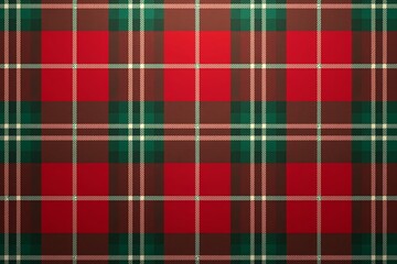 Obraz premium Christmas tartan texture with traditional plaid in deep red, forest green, and ivory