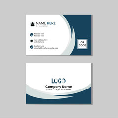 Creative business card design. Elegant luxury clean business card vector illustration.