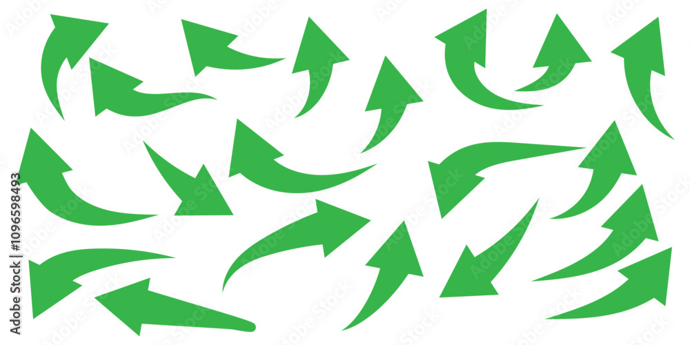 Poster sharp curved arrow icon. black rounded arrow. direction pointer pointing down