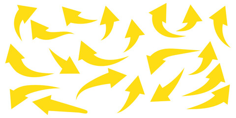 Black arrows icon vector set. Bold arrow symbol curved flat design isolated