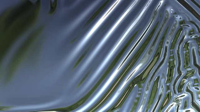 Abstract Silver Liquid Metal Animation - Add depth and dimension to your projects with this captivating animation of a wavy cloth surface that shimmers like liquid metal.