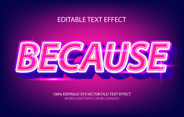 Because editable text effect, 3D editable text template.