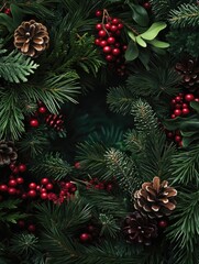 Christmas Wreath Close Up