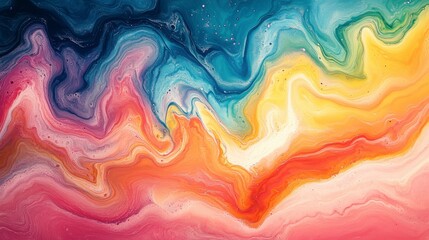 Fototapeta premium A Stunning Abstract Painting with Vibrant Colors and Intricate Swirls