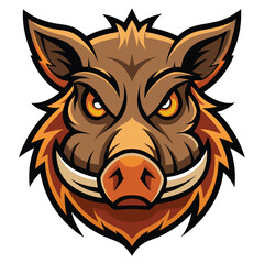 Boar Head Logo Vector Illustration in High Detail for Branding and Design Projects