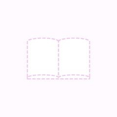 シンプルな波線のダイアリーアイコン♪