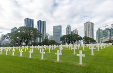 Manila American Cemetery and Memorial. It contains the largest number of graves of military dead of World War II