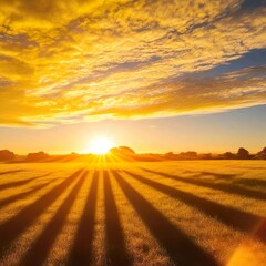 Obraz premium sunset over the field