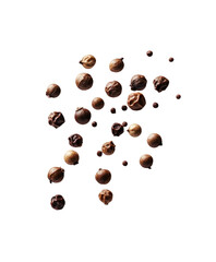 pepper corns on white background
