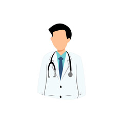 portrait of a doctor with stethoscope icon