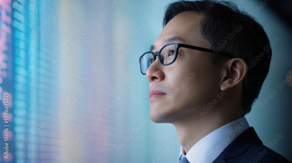 Poster ai-driven business insights analyzing data trends in an urban office environment professional perspe