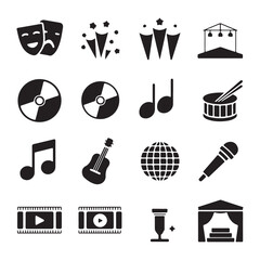 Flat Design Icon Set for Business and Technology