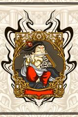 Fototapeta premium Krishna vector illustration