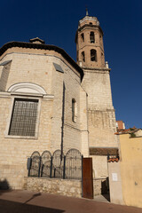 Fototapeta premium Salvador church in the old town of the city of Valladolid at sunset, Spain.