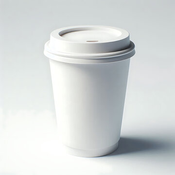 Becher blanko Mockup Kaffee Caf&eacute; unterwegs Vorlage wei&szlig; zur Gestaltung auf hellem Hintergrund Fr&uuml;hst&uuml;ck B&uuml;ro Start in den Tag, Hei&szlig;getr&auml;nk Get&auml;nkeverpackung Deckel umweltschutz, recyceln