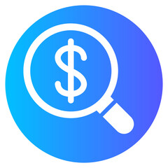 magnifying glass gradient icon