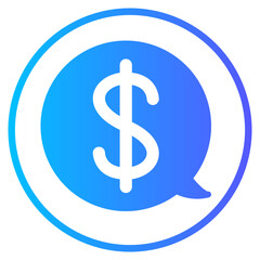 Obraz premium chat gradient icon