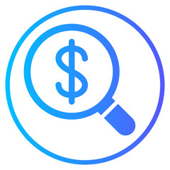 magnifying glass gradient icon