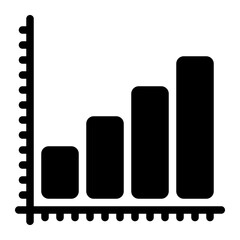 Fototapeta premium graph glyph icon