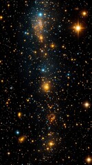 Naklejka premium Awe-Inspiring Cosmic Landscape: A Stunning Deep Space Image of Stellar Nebulae and Galaxy Clusters