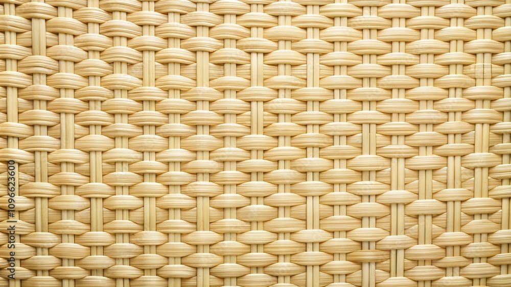 Aufkleber A woven natural wicker pattern with an intricate design of interwoven strands creating a smooth textured surface