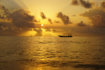 Sunset on the beach 