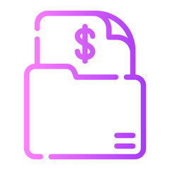 Fototapeta premium folder gradient icon