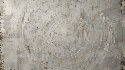 Fototapeta premium White Abstract Background with Faded Circle Rings and Vintage Grunge Texture