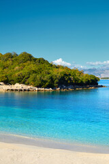 Beach in Ksamil town, Albania