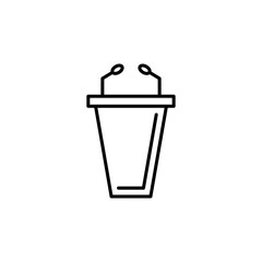 Lectern vector icon outlined style.