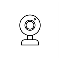 Web camera vector icon outlined style.